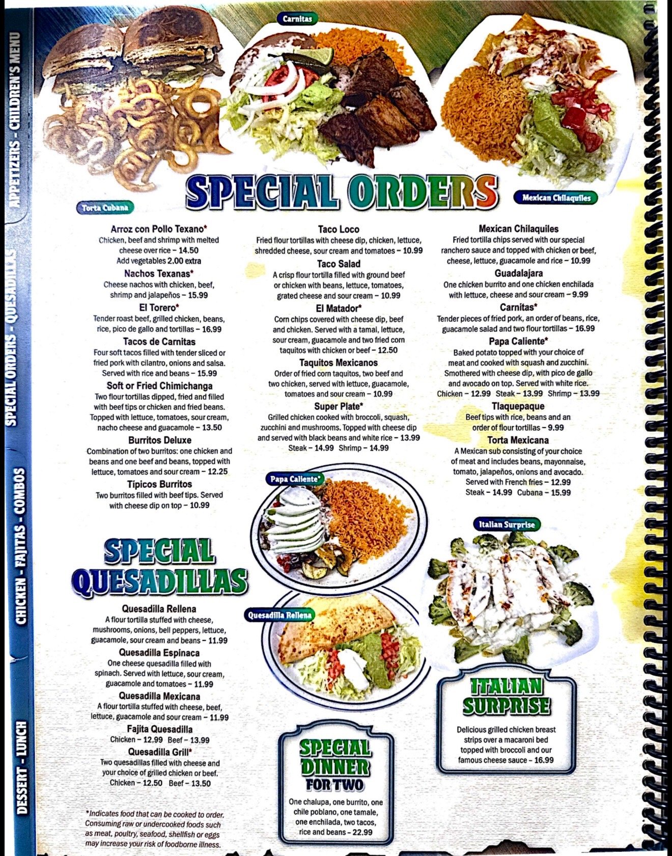 Menu Page 3